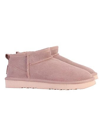 Bottines Chausson Cuir Natural World Media Merino