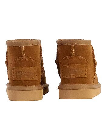 Bottines Chausson Enfant Cuir Natural World Bota Alta Merino