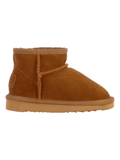 Bottines Chausson Enfant Cuir Natural World Bota Alta Merino - Kiabi