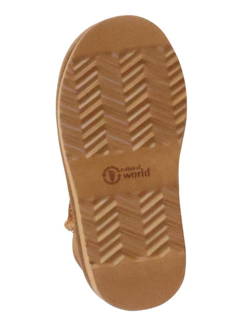 Bottines Chausson Enfant Cuir Natural World Bota Alta Merino - Kiabi