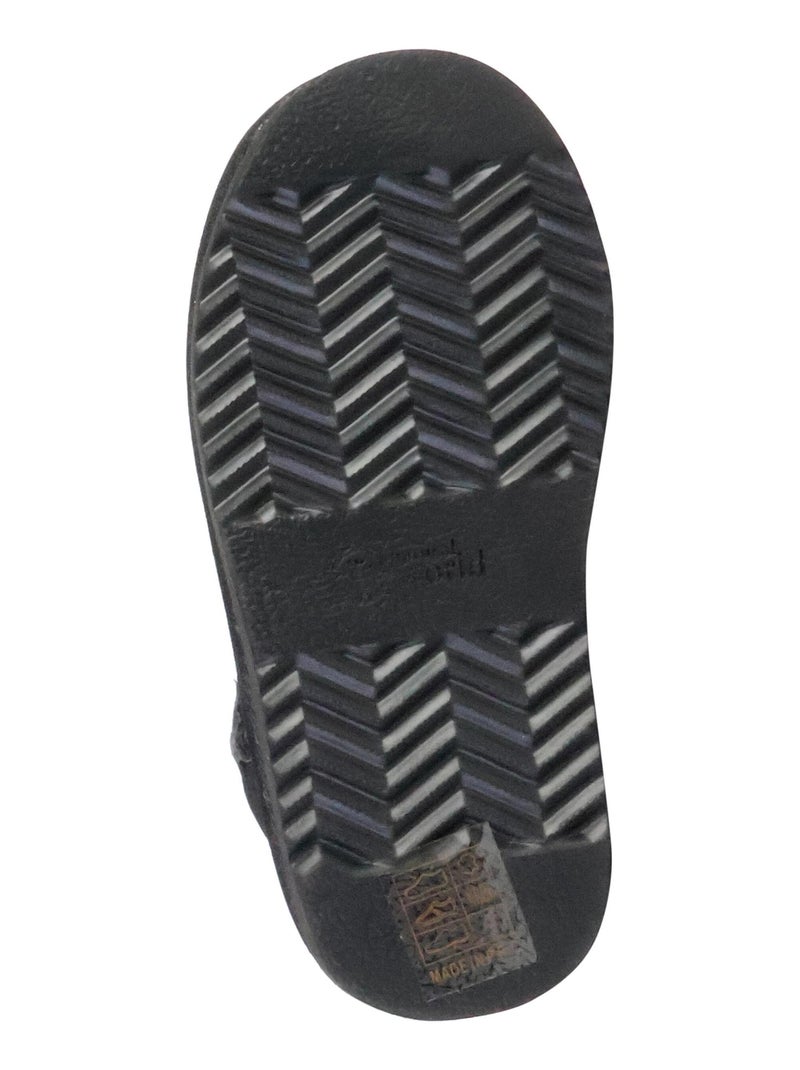 Bottines Chausson Enfant Cuir Natural World Bota Alta Merino Noir - Kiabi