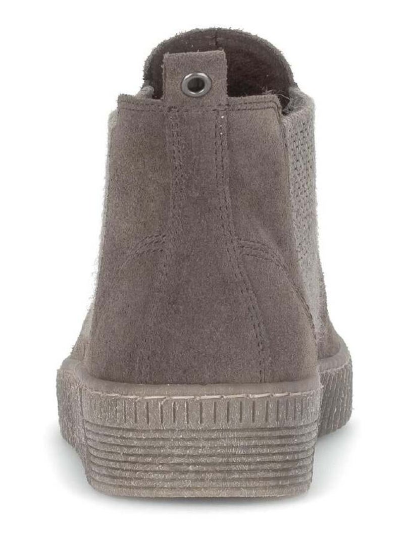 Bottines chelsea - en cuir nubuck Marron clair - Kiabi