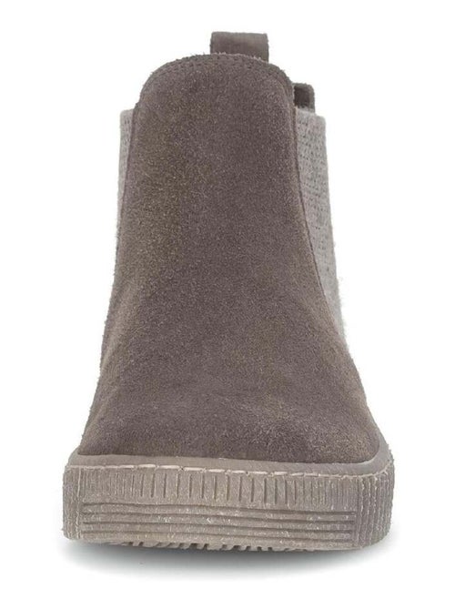 Bottines chelsea - en cuir nubuck - Kiabi
