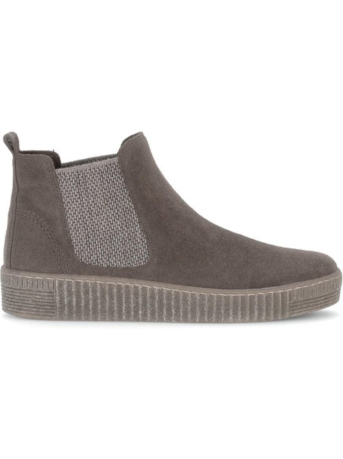 Bottines chelsea - en cuir nubuck - Kiabi
