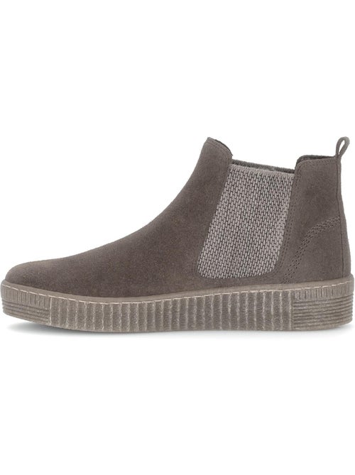 Bottines chelsea - en cuir nubuck - Kiabi
