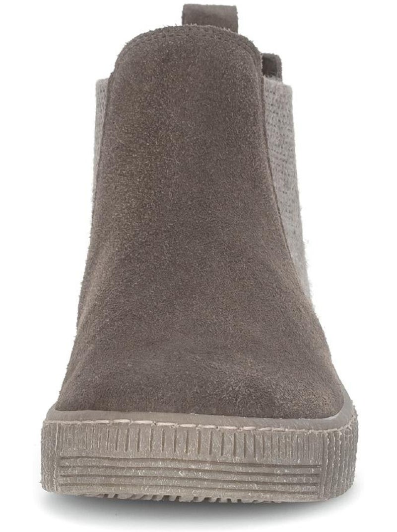 Bottines chelsea - en cuir nubuck Marron - Kiabi