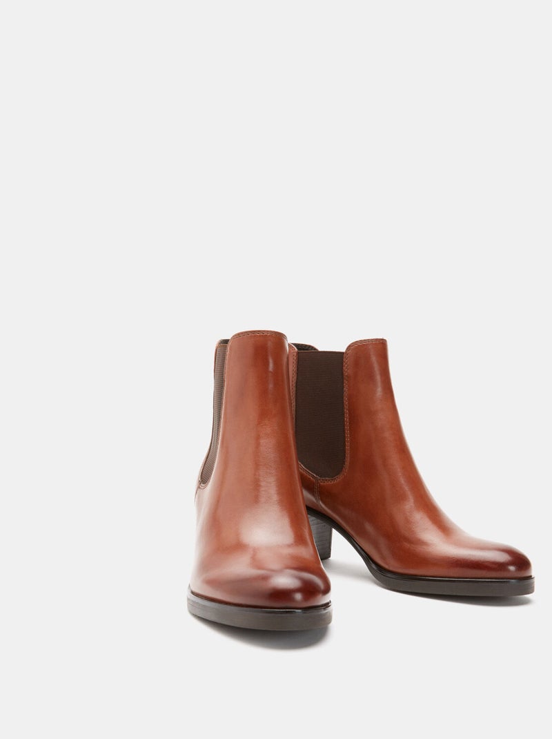 bottines chelsea à talon large BATA Marron - Kiabi