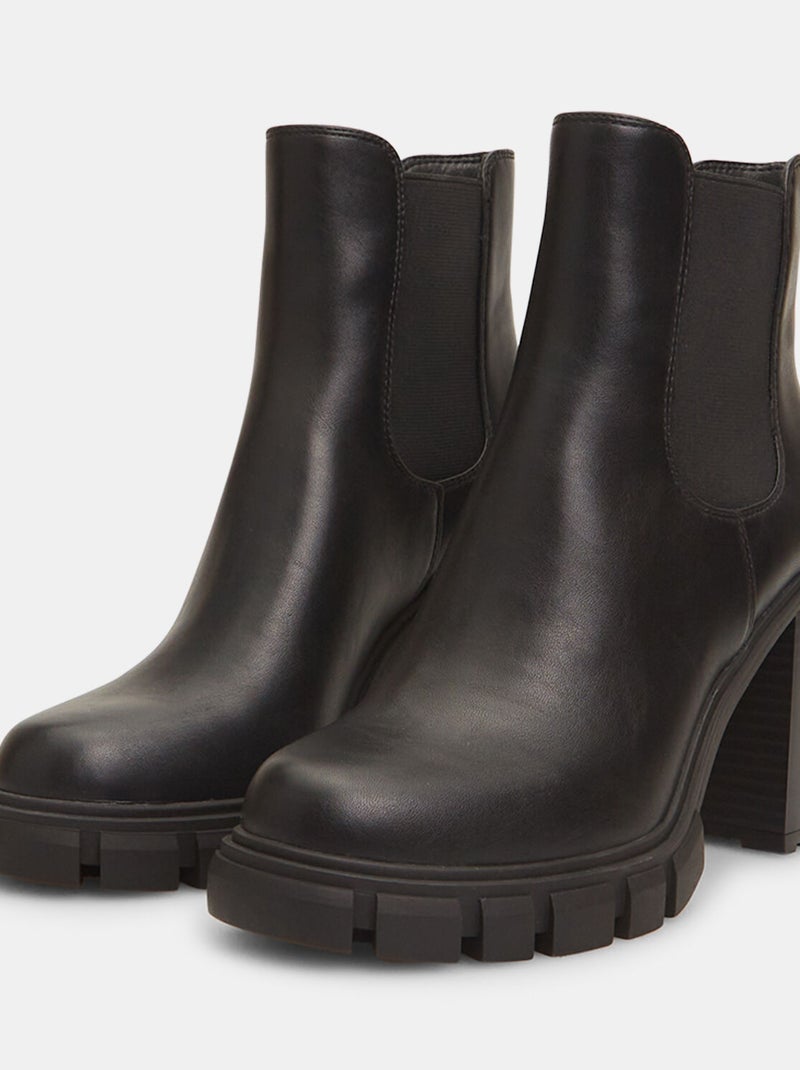 Bottines chelsea à talons BATA Noir - Kiabi