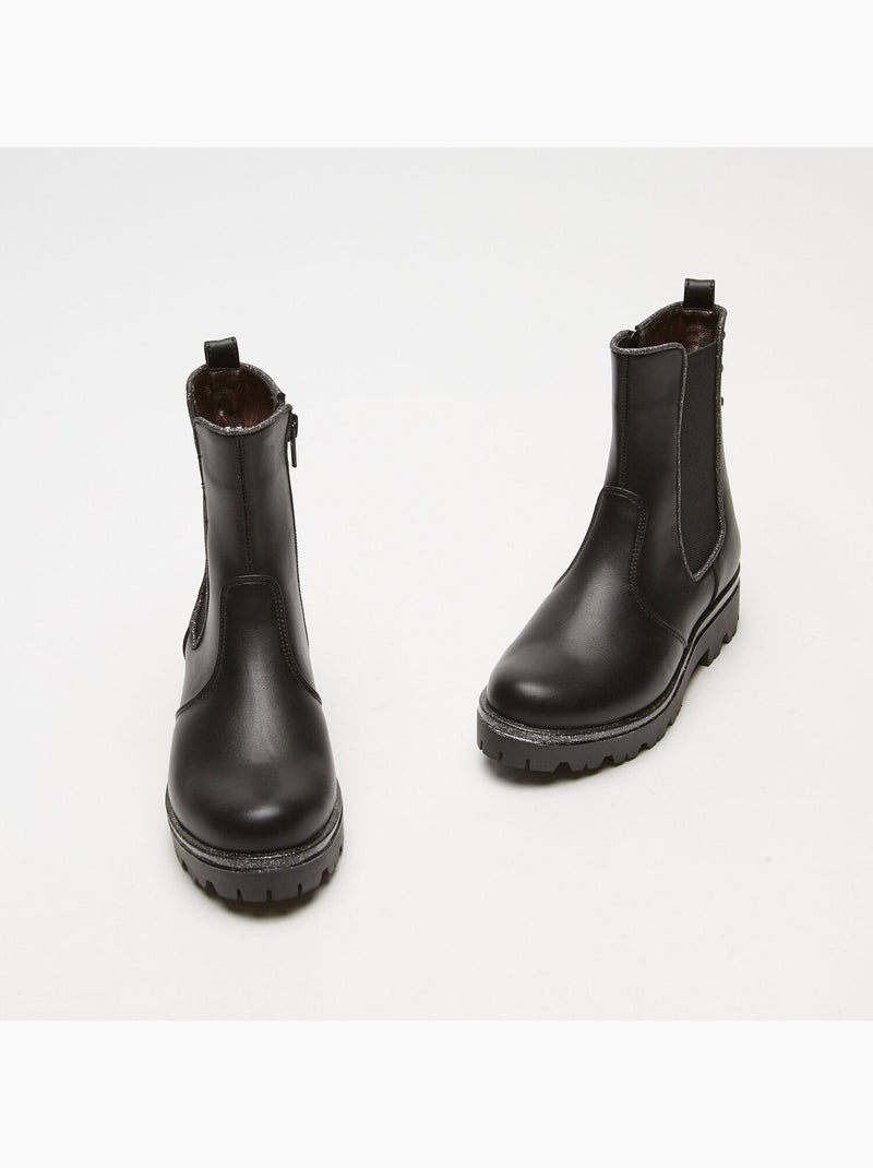Bottines Chelsea avec clous BATA Noir - Kiabi