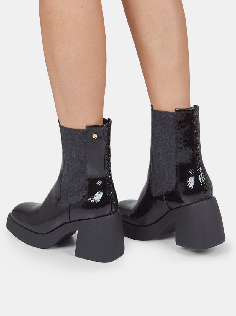 Bottines Chelsea Bata red label avec large talon BATA Noir - Kiabi