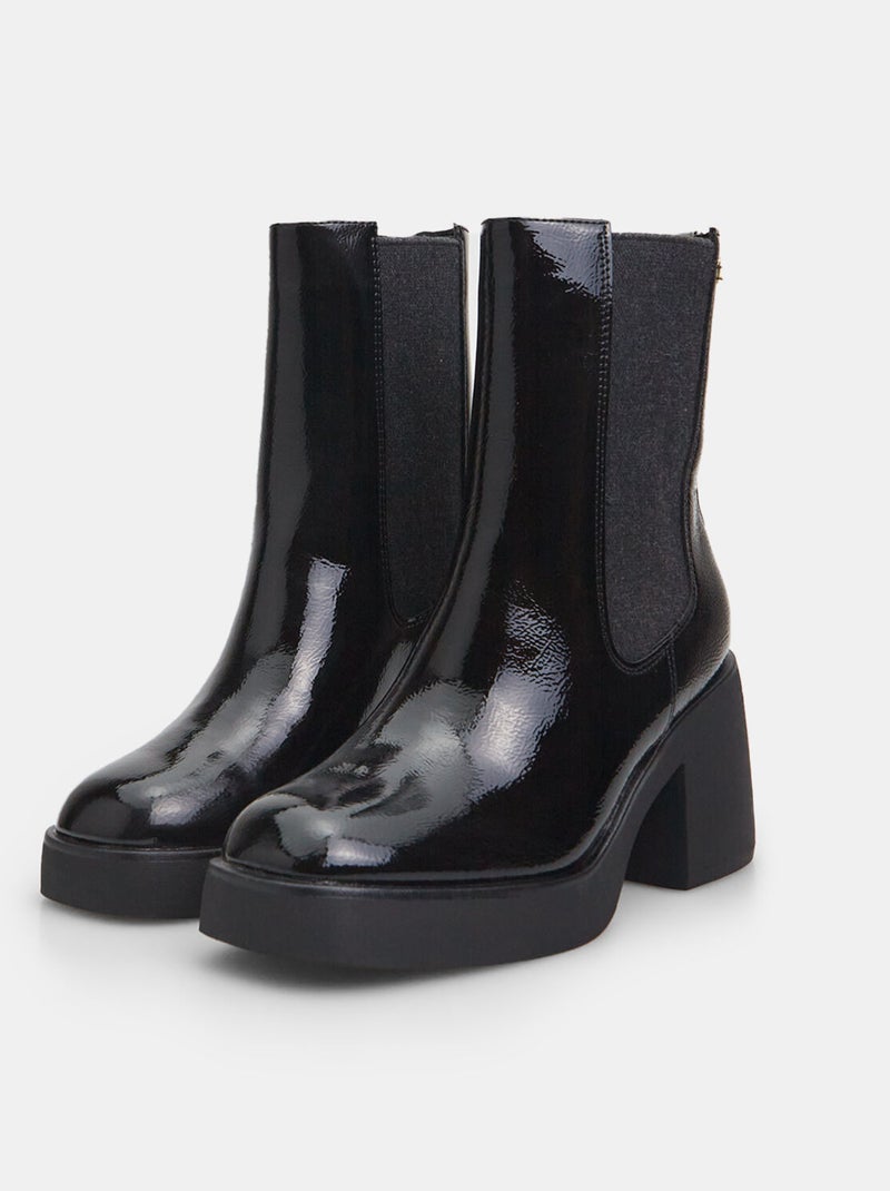 Bottines Chelsea Bata red label avec large talon BATA Noir - Kiabi