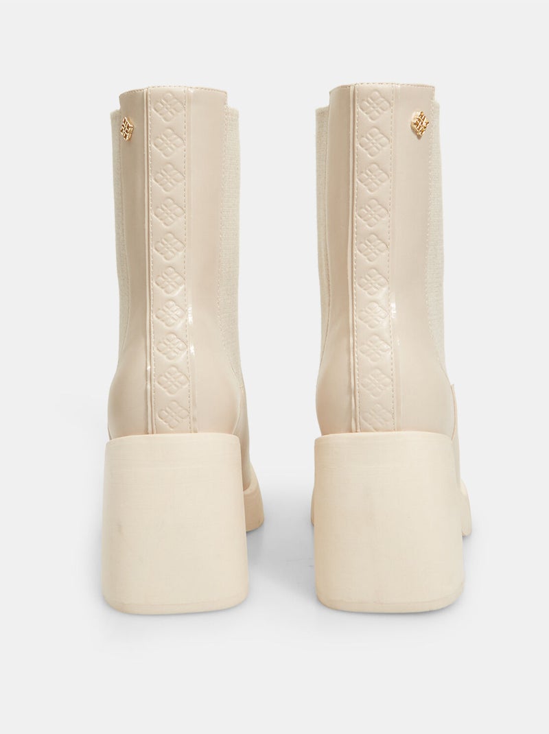 Bottines Chelsea Bata Red Label avec large talon Beige - Kiabi