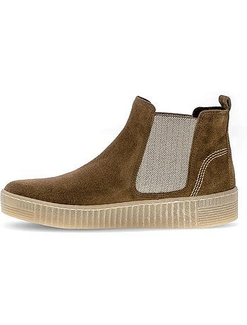Bottines chelsea Cognac en Nubuck