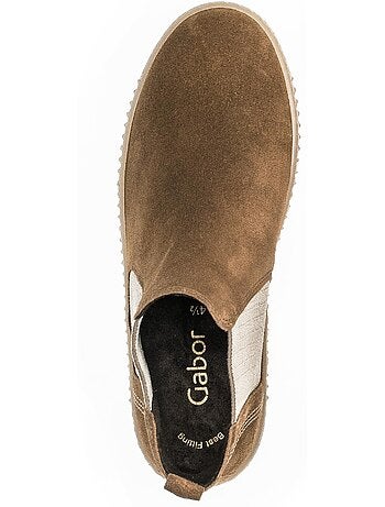 Bottines chelsea Cognac en Nubuck