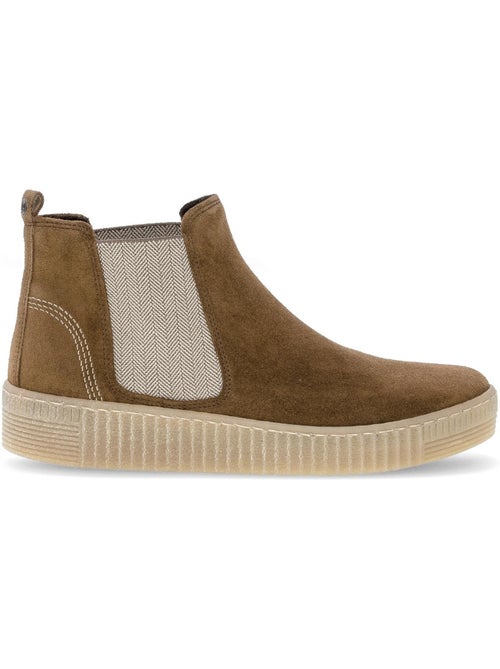 Bottines chelsea Cognac en Nubuck - Kiabi