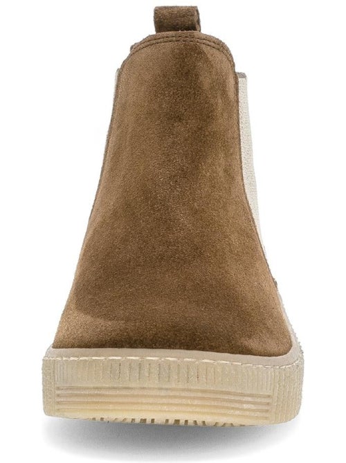 Bottines chelsea Cognac en Nubuck - Kiabi