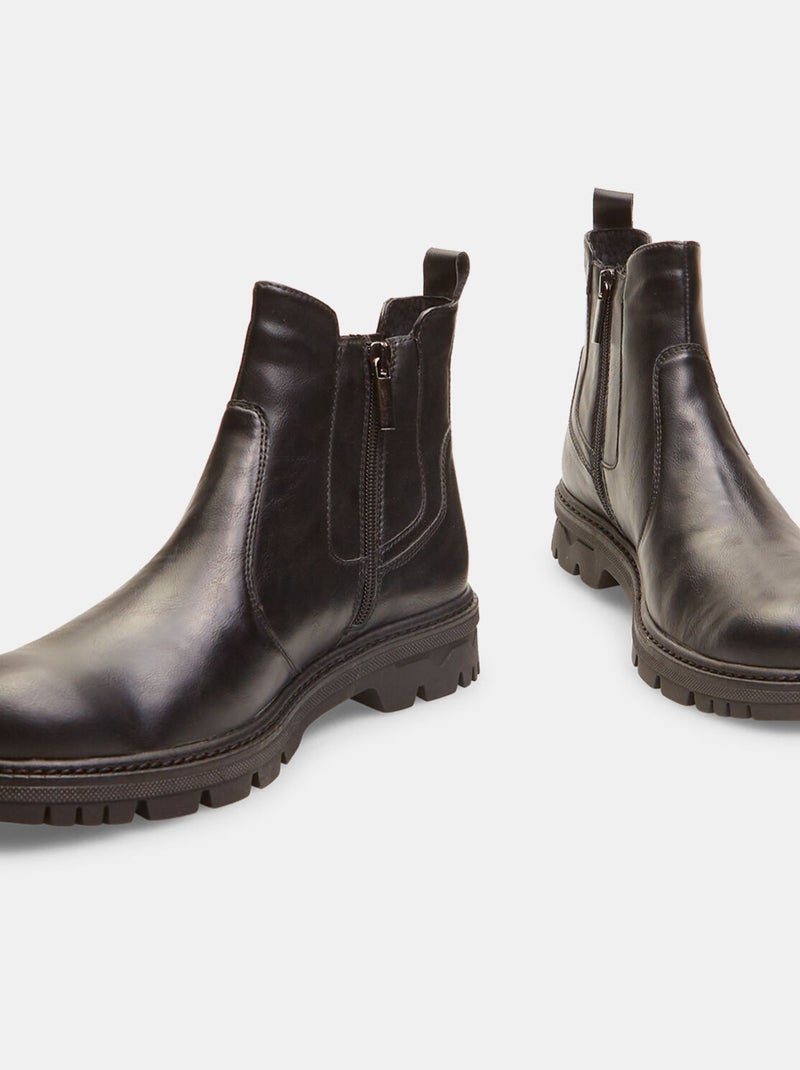 Bottines chelsea d'hiver BATA Noir - Kiabi