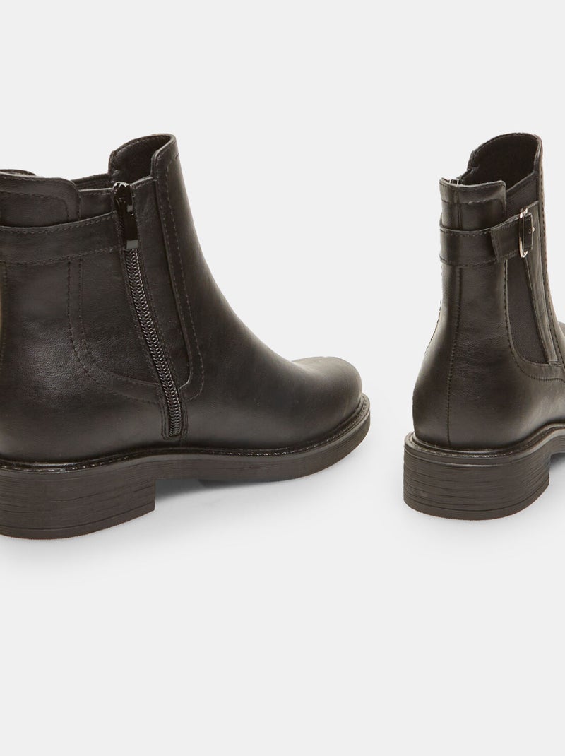 Bottines Chelsea effet cuir BATA Noir - Kiabi