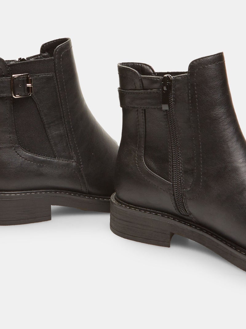 Bottines Chelsea effet cuir BATA Noir - Kiabi