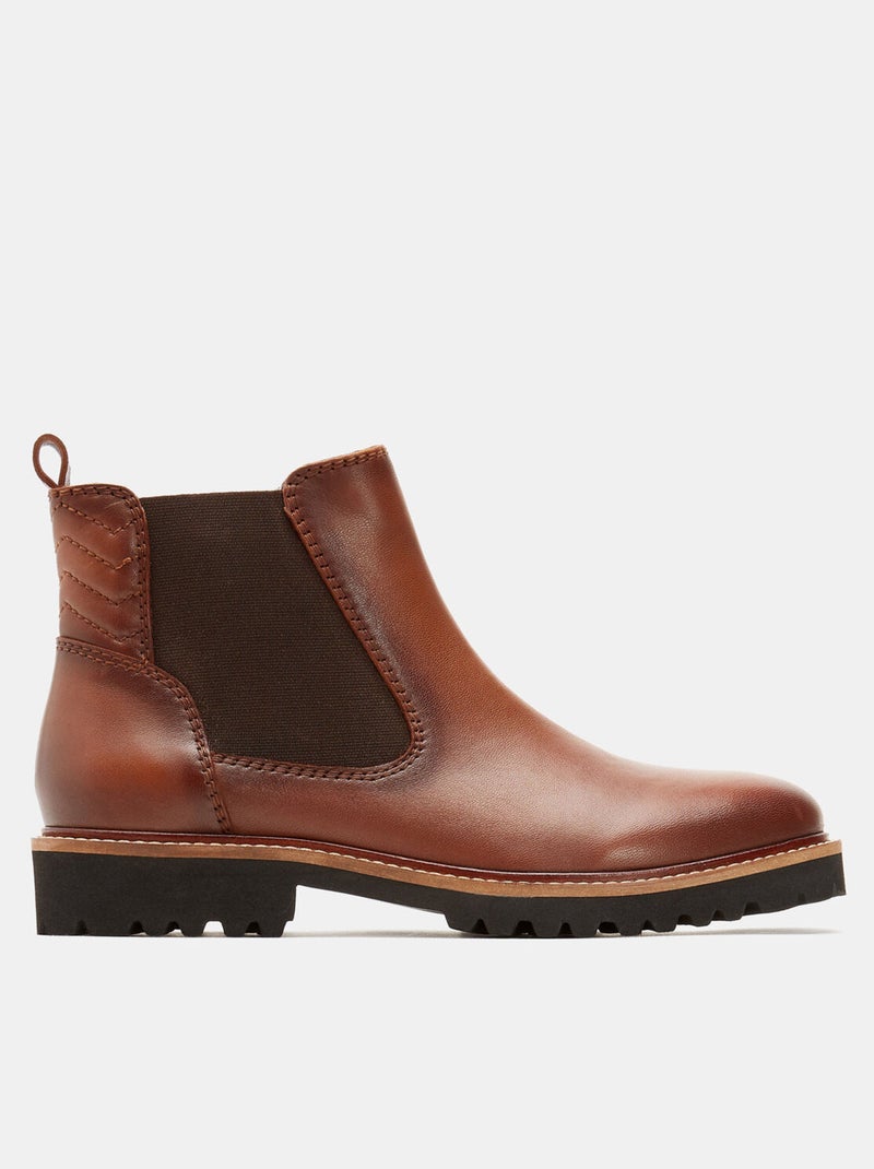 bottines chelsea en cuir BATA Marron - Kiabi