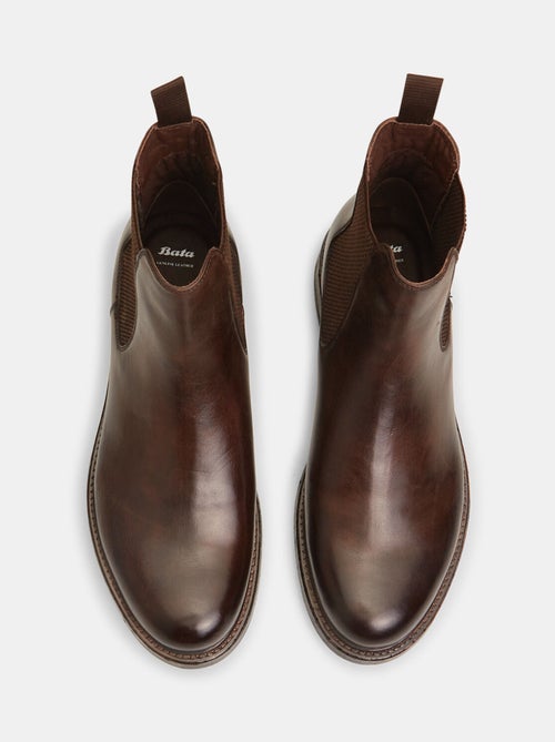 Bottines Chelsea en cuir BATA - Kiabi