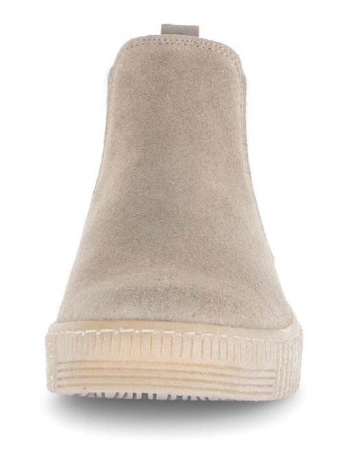 Bottines chelsea  en cuir - Kiabi