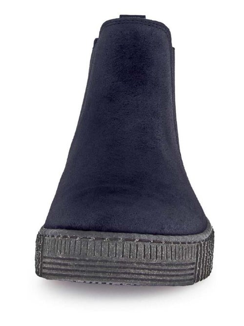 Bottines chelsea  en cuir - Kiabi