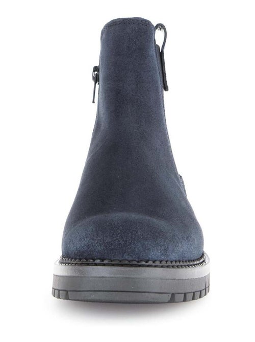 Bottines chelsea  en cuir - Kiabi