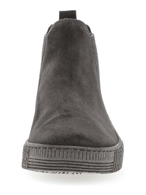 Bottines chelsea  en cuir - Kiabi