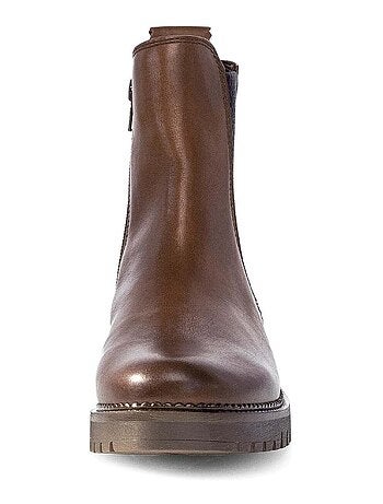 Bottines chelsea en cuir lisse