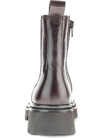 Bottines chelsea en cuir lisse