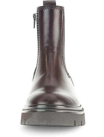 Bottines chelsea en cuir lisse