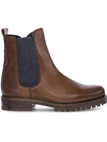 Bottines chelsea en cuir lisse