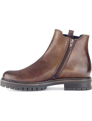 Bottines chelsea en cuir lisse
