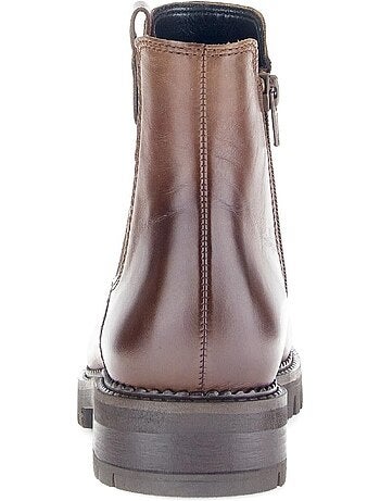 Bottines chelsea en cuir lisse