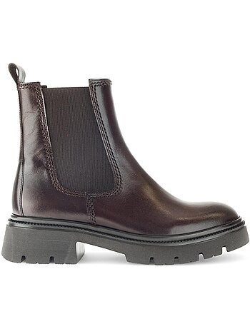 Bottines chelsea en cuir lisse