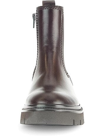 Bottines chelsea en cuir lisse