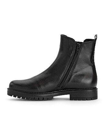 Bottines chelsea en cuir lisse