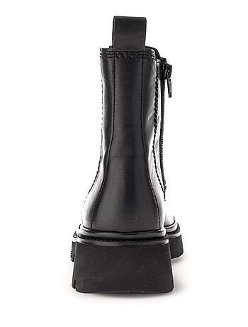 Bottines chelsea en cuir lisse