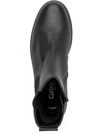 Bottines chelsea en cuir lisse