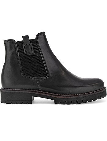 Bottines chelsea en cuir lisse