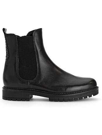 Bottines chelsea en cuir lisse