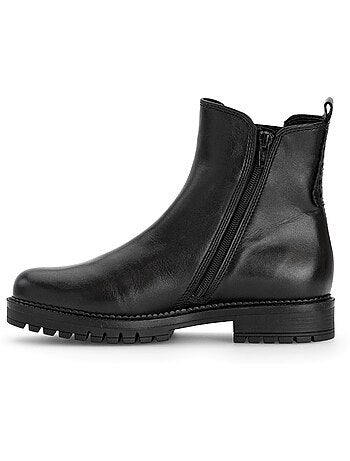 Bottines chelsea en cuir lisse