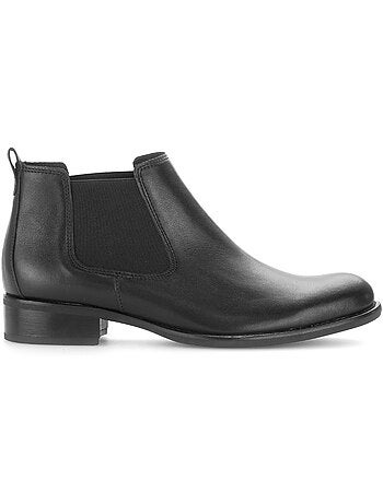 Bottines chelsea en cuir lisse