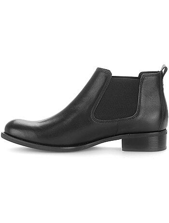 Bottines chelsea en cuir lisse