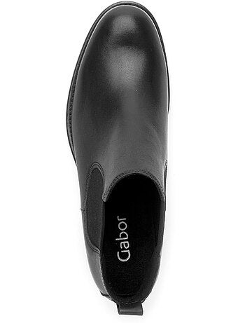 Bottines chelsea en cuir lisse