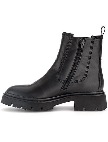 Bottines chelsea en cuir lisse