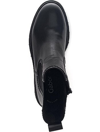 Bottines chelsea en cuir lisse