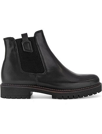 Bottines chelsea en cuir lisse