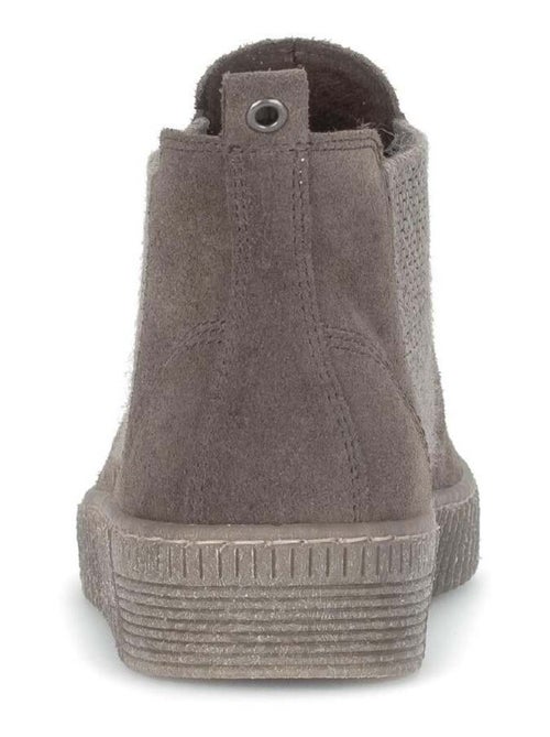 Bottines chelsea  en cuir - Kiabi